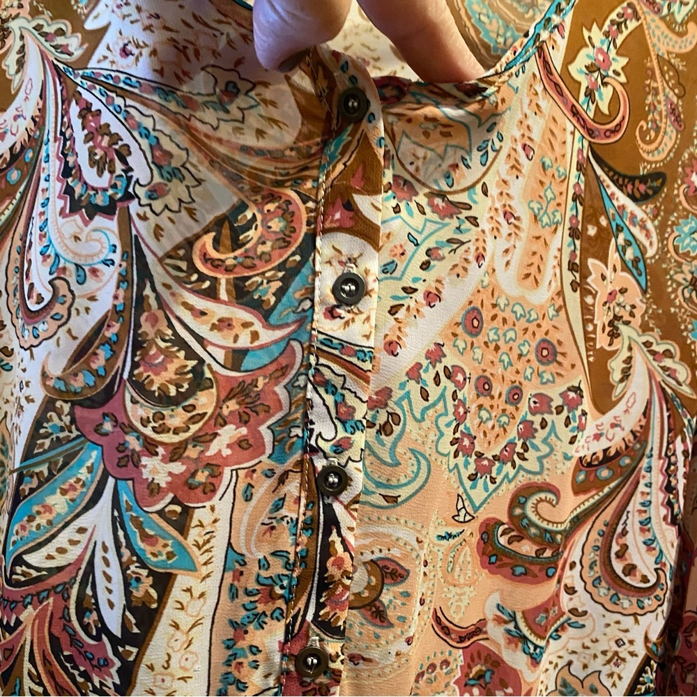 UMGEE  L sheer, beautiful paisley blouse EUC - Picture 4 of 7
